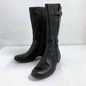 Ecco Women Rise High Cut Side Zip Leather Side Buckle Outdoor Boot Size 10 NWB
